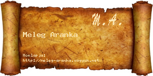 Meleg Aranka névjegykártya