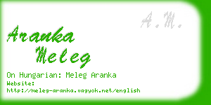 aranka meleg business card